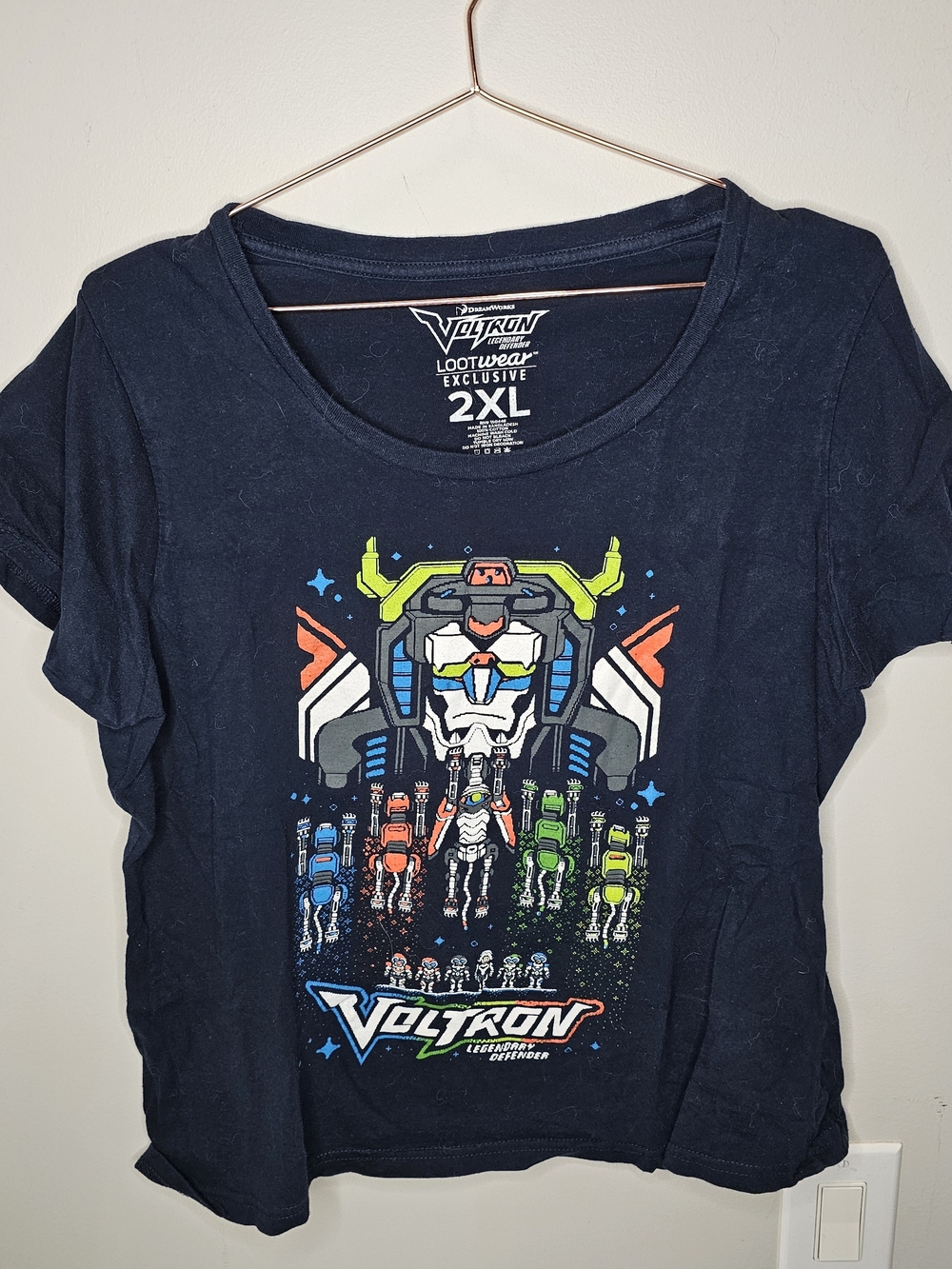 DreamWorks Voltron Graphic Tee - Navy, Neon Green, Orange
